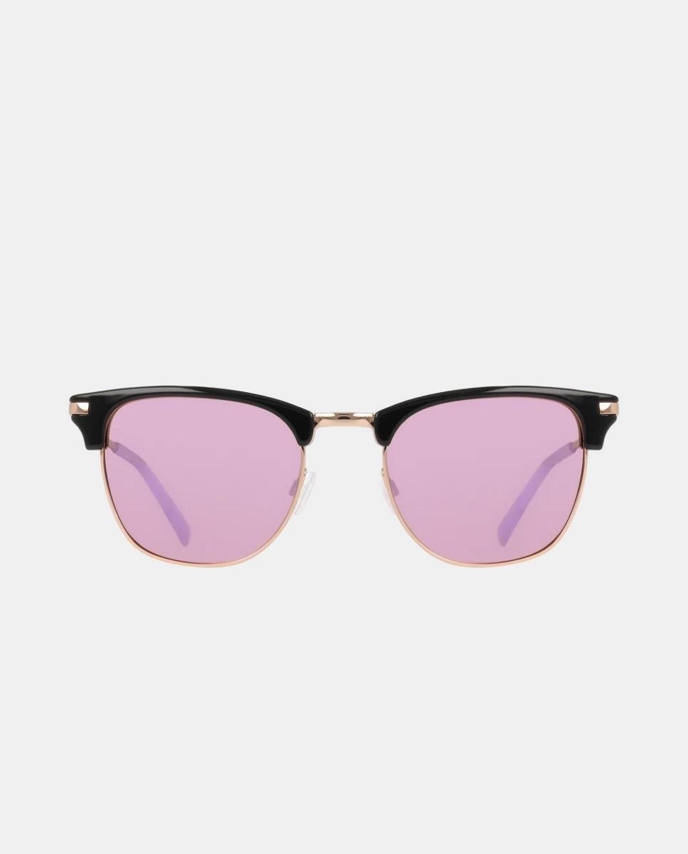 Imagen 0 de Gafa de sol unisex ovalada metalica lente polarizada Negro