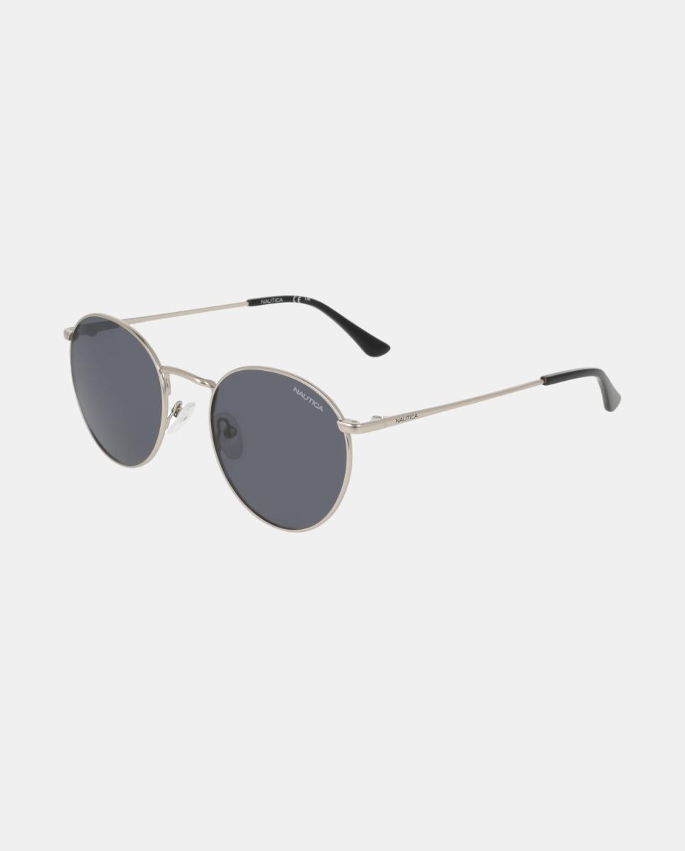 Gafa de sol unisex ovalada en metal con lente polarizada - Nautica - Plata Plata-2