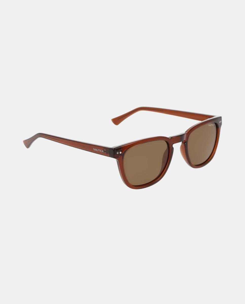 Gafa de sol de hombre cuadrada en inyectado con lente polarizada - Nautica - Marrón claro Marrón claro-2