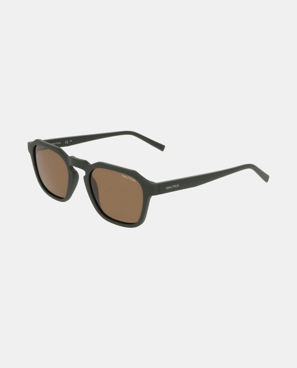Gafa de sol de hombre cuadrada en inyectado con lente polarizada - Nautica - Verde Verde-3