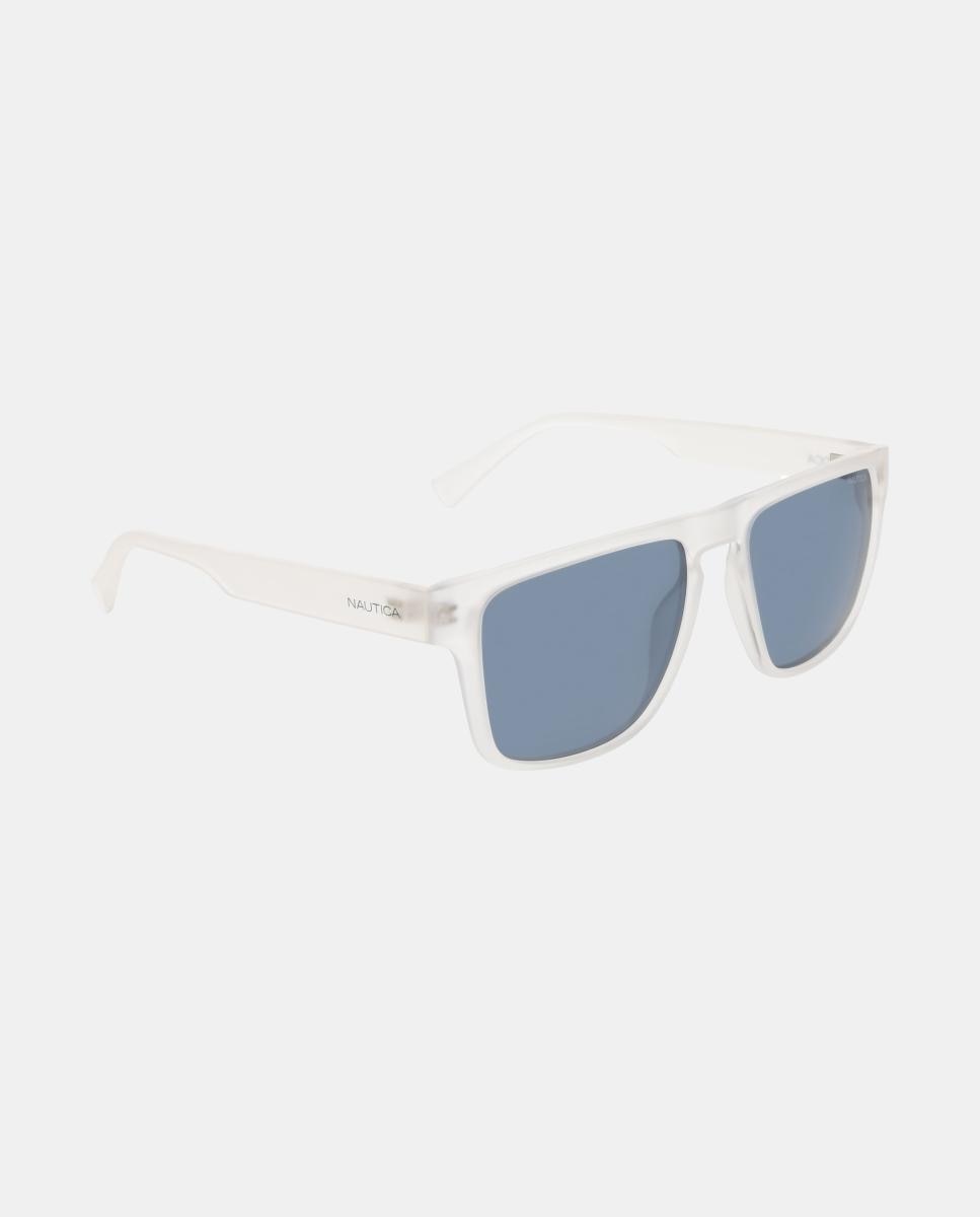 Gafa de sol de hombre cuadrada en inyectado con lente polarizada - Nautica - Blanco Blanco-3