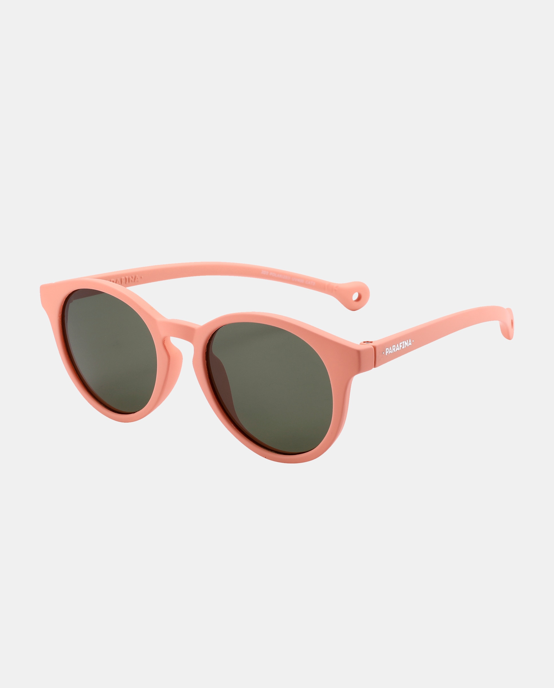 Óculos de Sol Infantis Redondos de Borracha com Lentes Polarizadas - Rosa Parafina Rosa-1