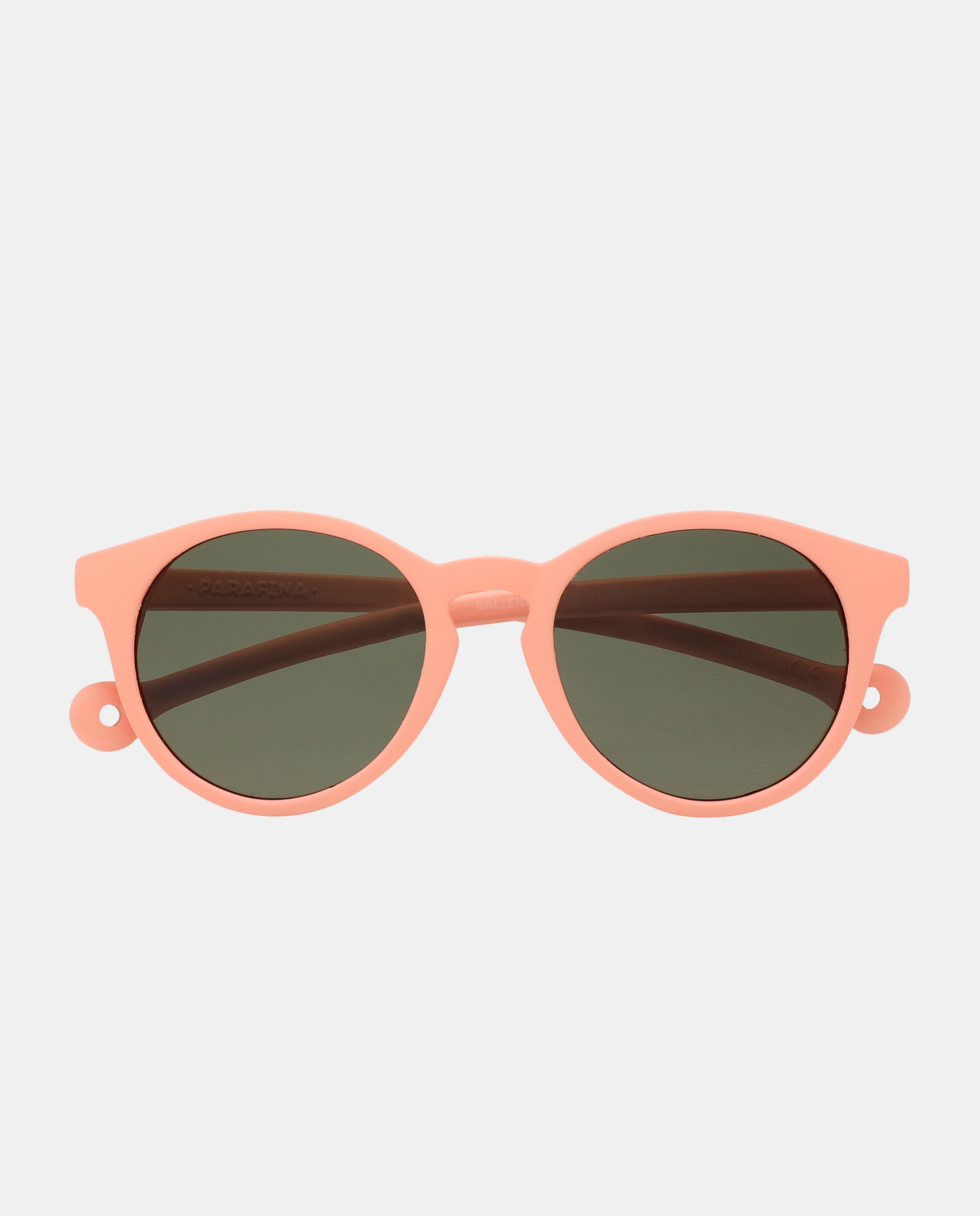 Óculos de Sol Infantis Redondos de Borracha com Lentes Polarizadas - Rosa Parafina Rosa-2