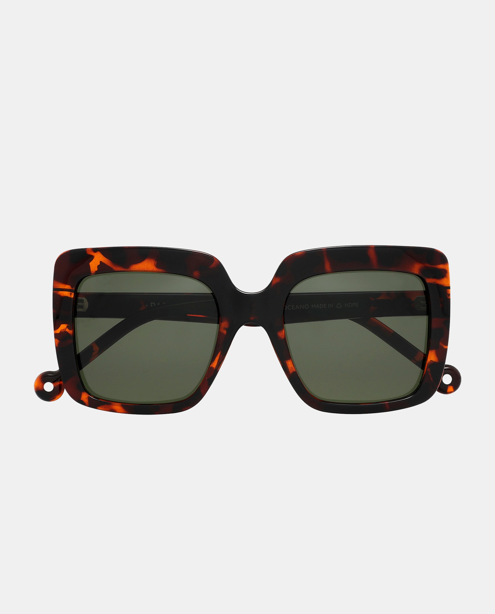Óculos de Sol Oversize com Plástico HDPE Castanho-2