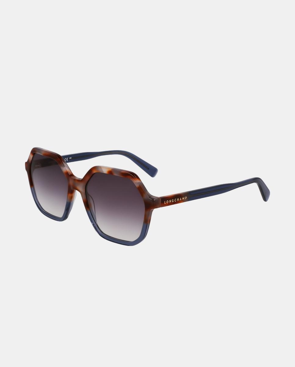 Imagen 2 de Gafas de sol de mujer redonda en acetato con lente degradada - Longchamp - Negro Negro