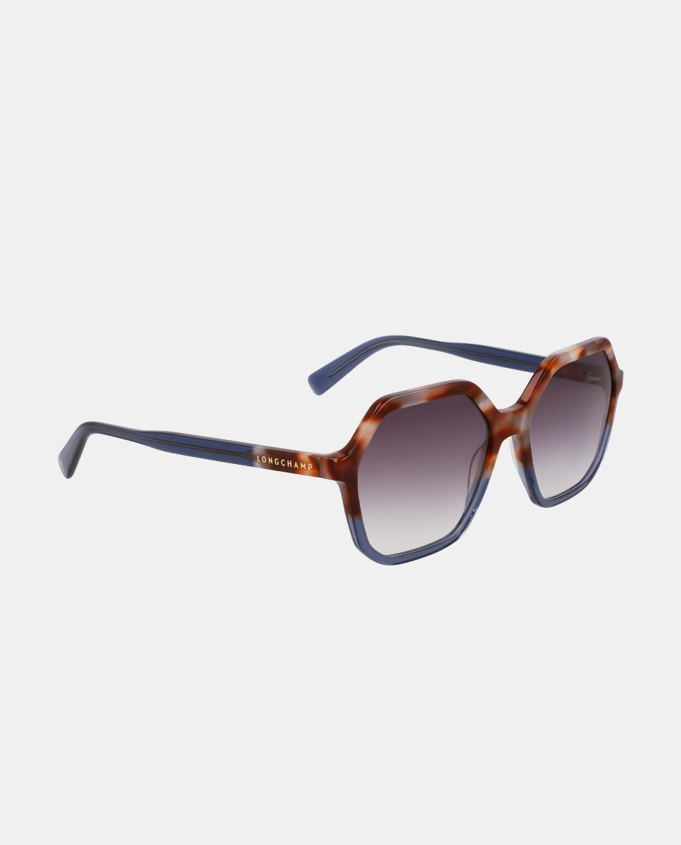 Imagen 3 de Gafas de sol de mujer redonda en acetato con lente degradada - Longchamp - Negro Negro