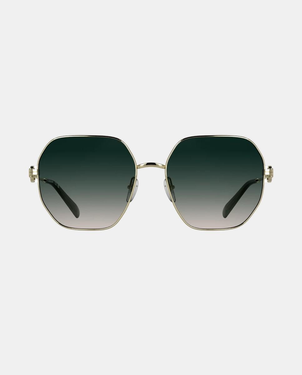 Gafa de sol de mujer cuadrada metalica con lente degradada - Longchamp - Oro Oro-1