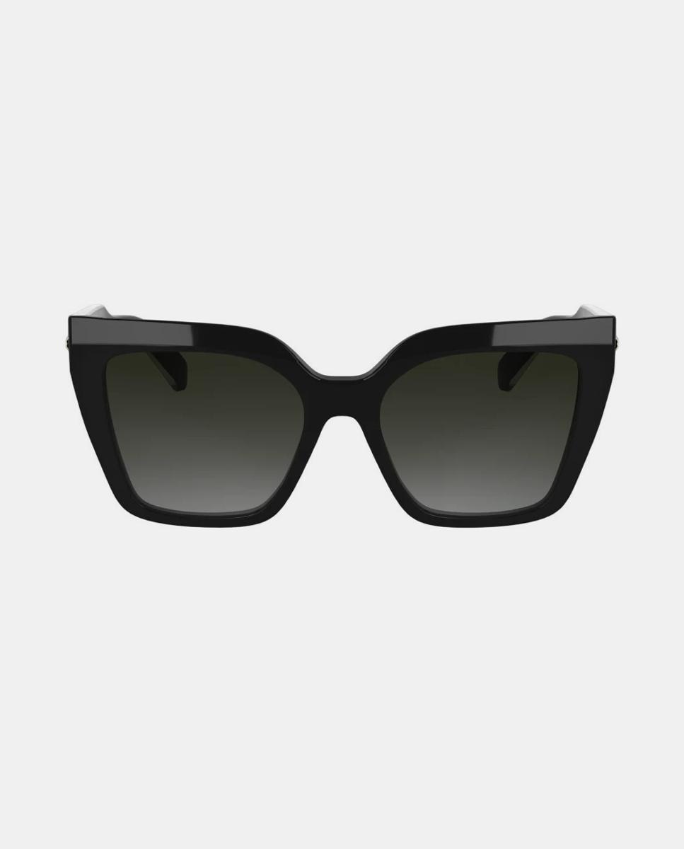 Gafa de sol de mujer ojo de gato de acetato - Longchamp - Negro Negro-1
