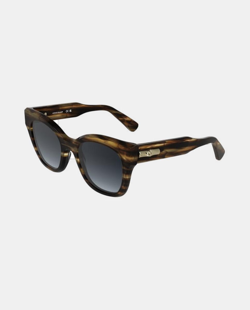Imagen 2 de Gafa de sol de mujer ojo de gato de acetato con lente degradada - Longchamp - Marrón claro Marrón claro
