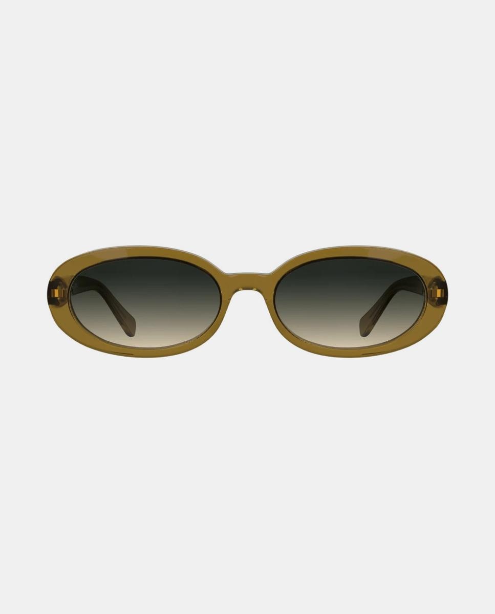 Imagen 1 de Gafa de sol de mujer ovalada de acetato con lente degradada Amarillo