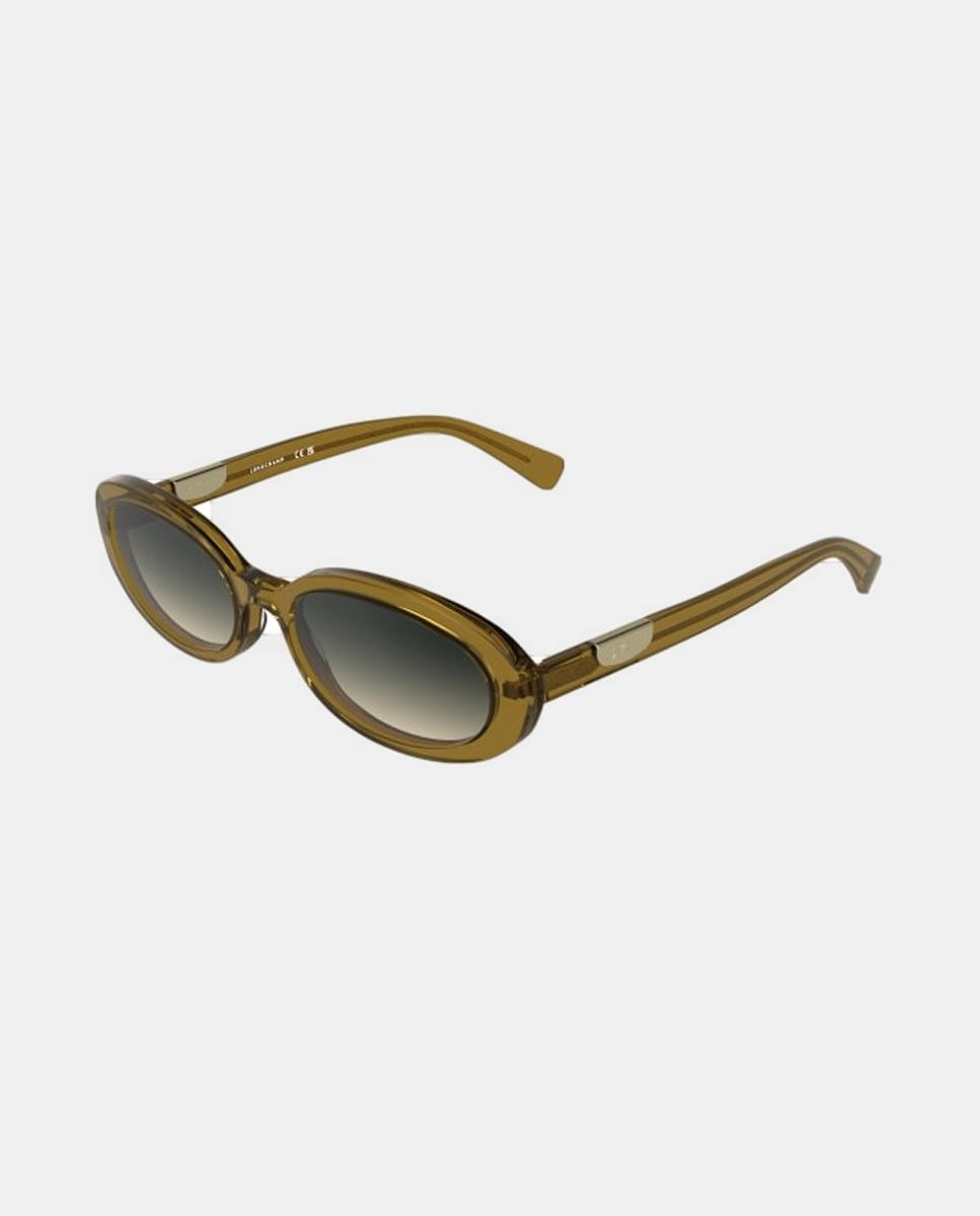 Imagen 2 de Gafa de sol de mujer ovalada de acetato con lente degradada - Longchamp - Amarillo Amarillo