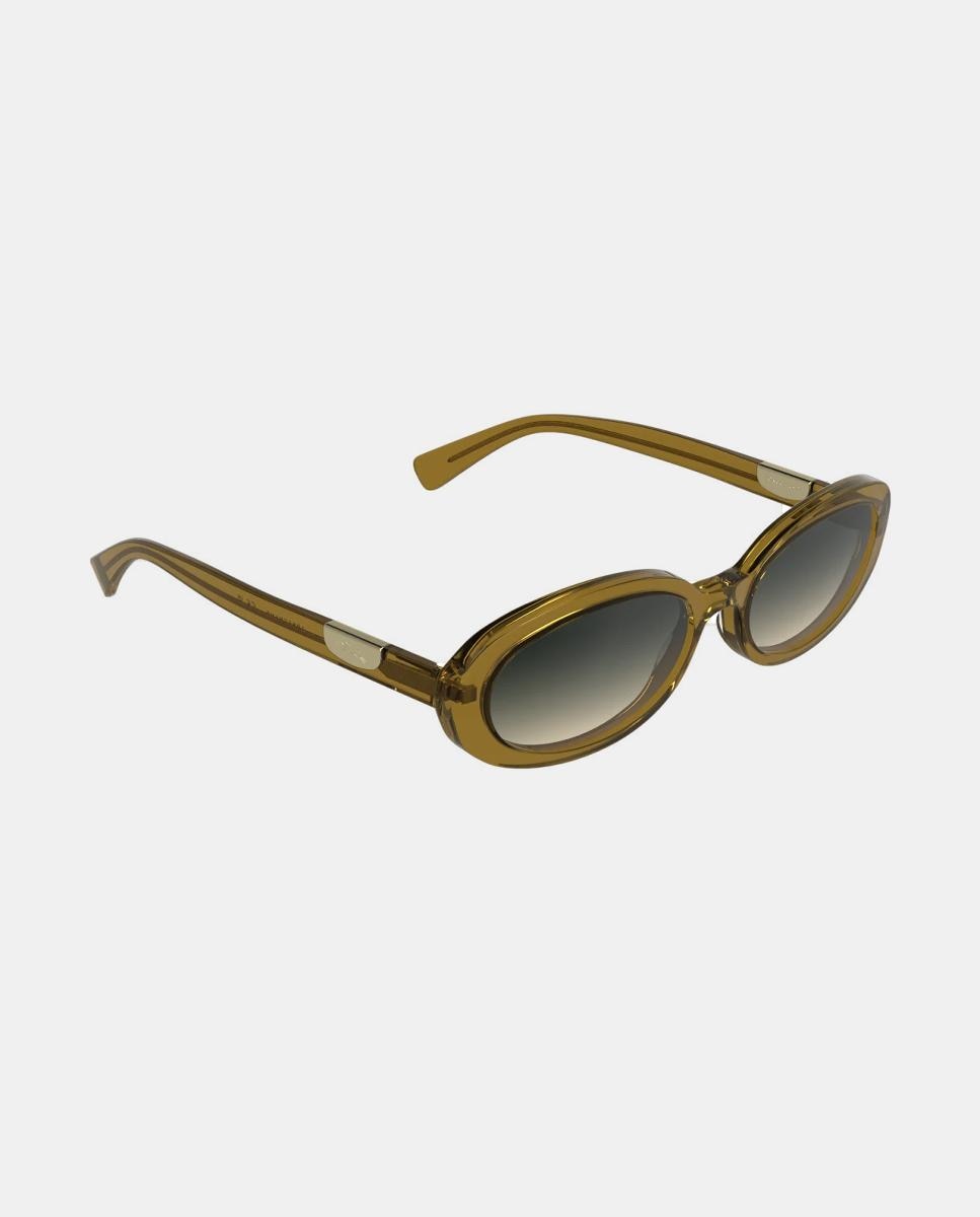 Imagen 3 de Gafa de sol de mujer ovalada de acetato con lente degradada - Longchamp - Amarillo Amarillo