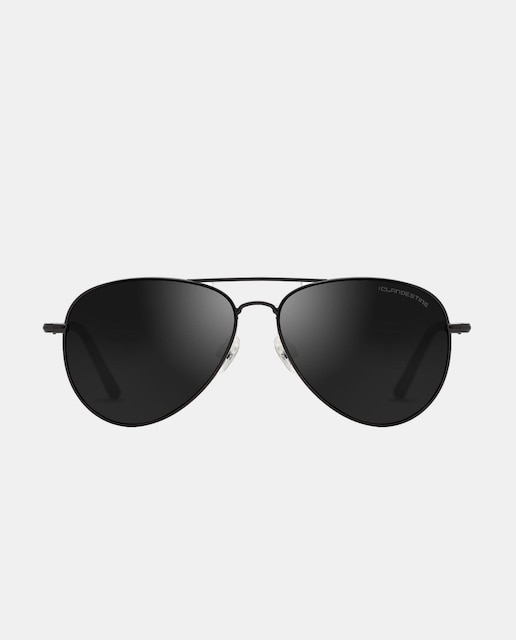 Imagen 0 de Gafa de sol unisex aviador en acero inoxidable con lente polarizada