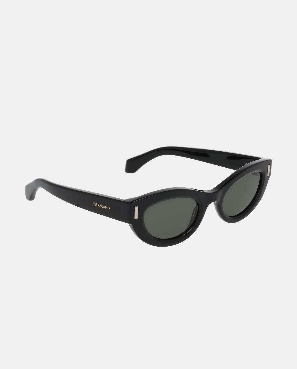 Óculos de Sol Envolventes em Acetato Preto-3