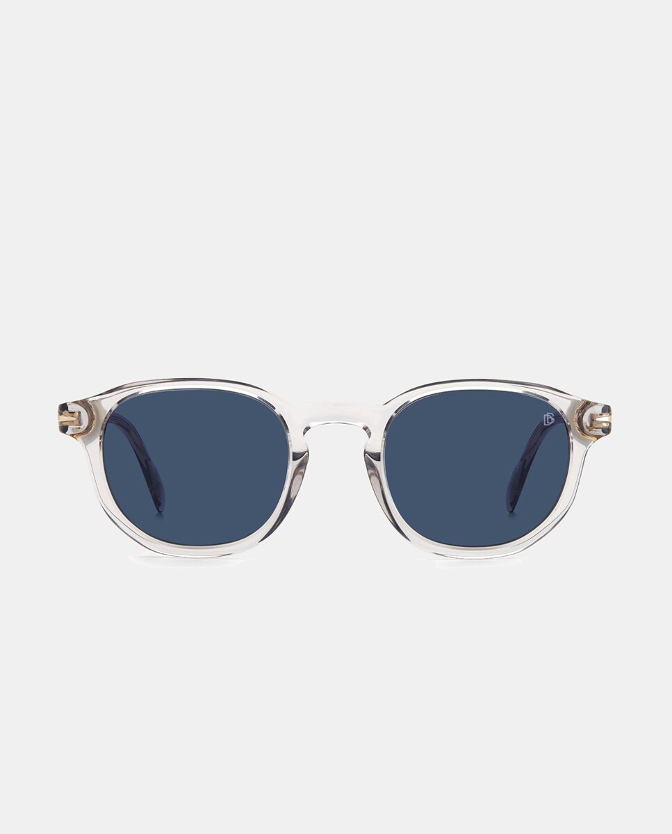 Imagen 0 de Gafas de sol de hombre redondas de acetato Transparente