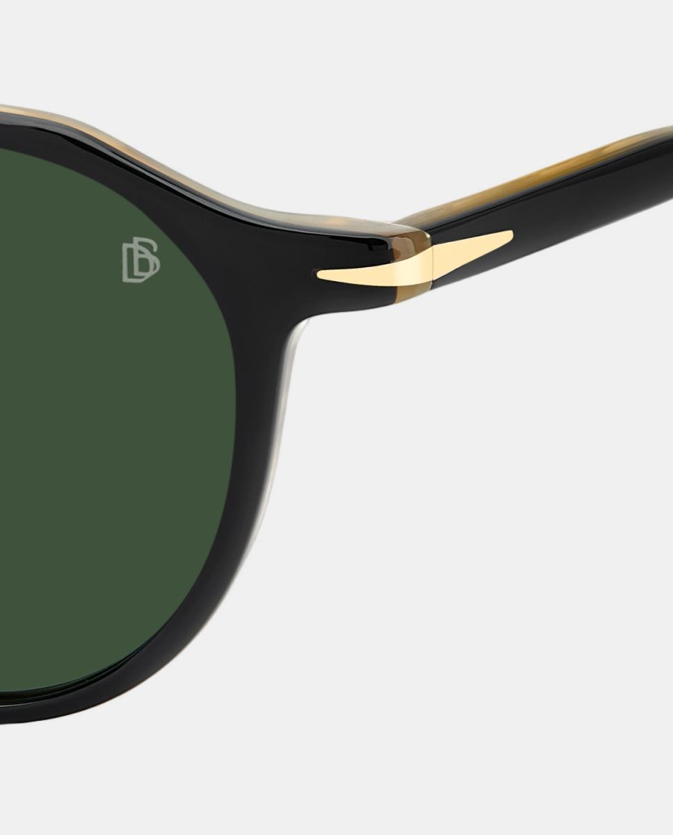 Imagen 5 de Gafa de sol de hombre ovalada en acetato - David Beckham - Negro Negro