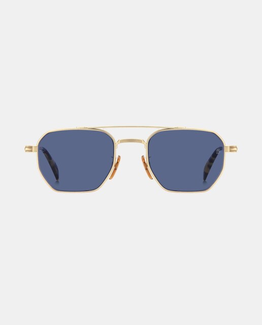 Gafa de sol de hombre rectangular en metal