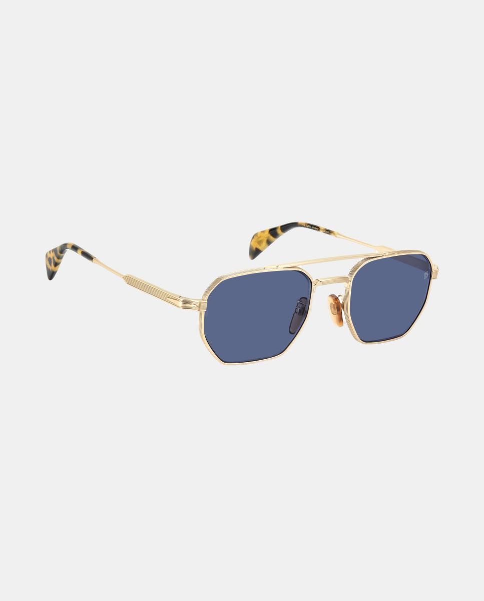 Imagen 3 de Gafa de sol de hombre rectangular en metal - David Beckham - Oro Oro