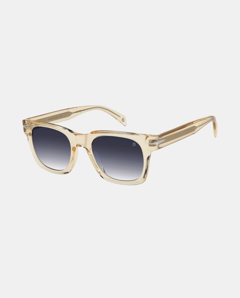 Imagen 2 de Gafa de sol de hombre rectangular en acetato con lente degradada - David Beckham - Amarillo Amarillo