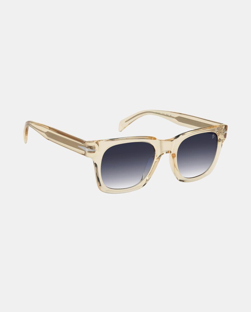 Imagen 3 de Gafa de sol de hombre rectangular en acetato con lente degradada - David Beckham - Amarillo Amarillo