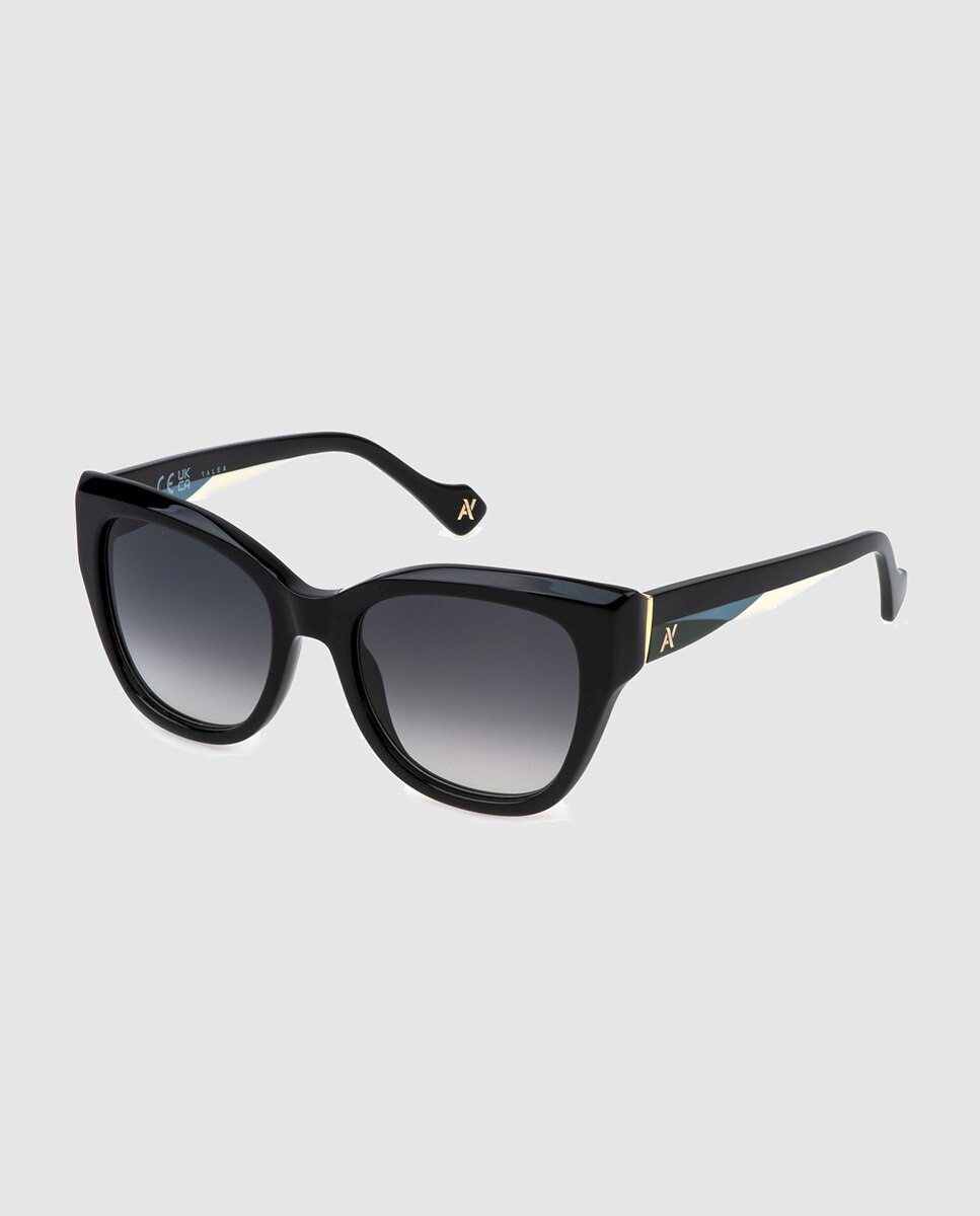 Imagen 0 de Gafas de sol de mujer mariposa en acetato lente degradada Negro