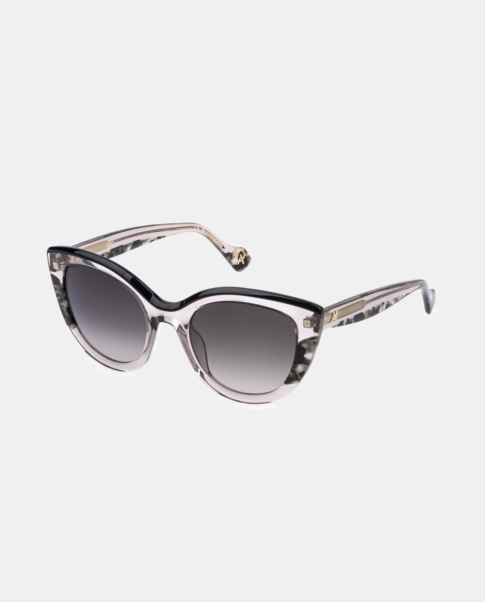 Imagen 2 de Gafa de sol de mujer mariposa en acetato con lente degradada - Yalea - Gris Gris