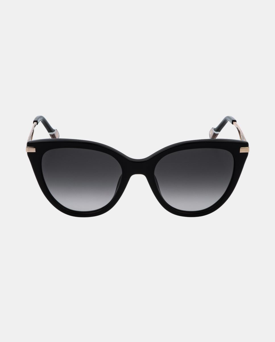 Imagen 1 de Gafa de sol de mujer mariposa en acetato con lente degradada Negro