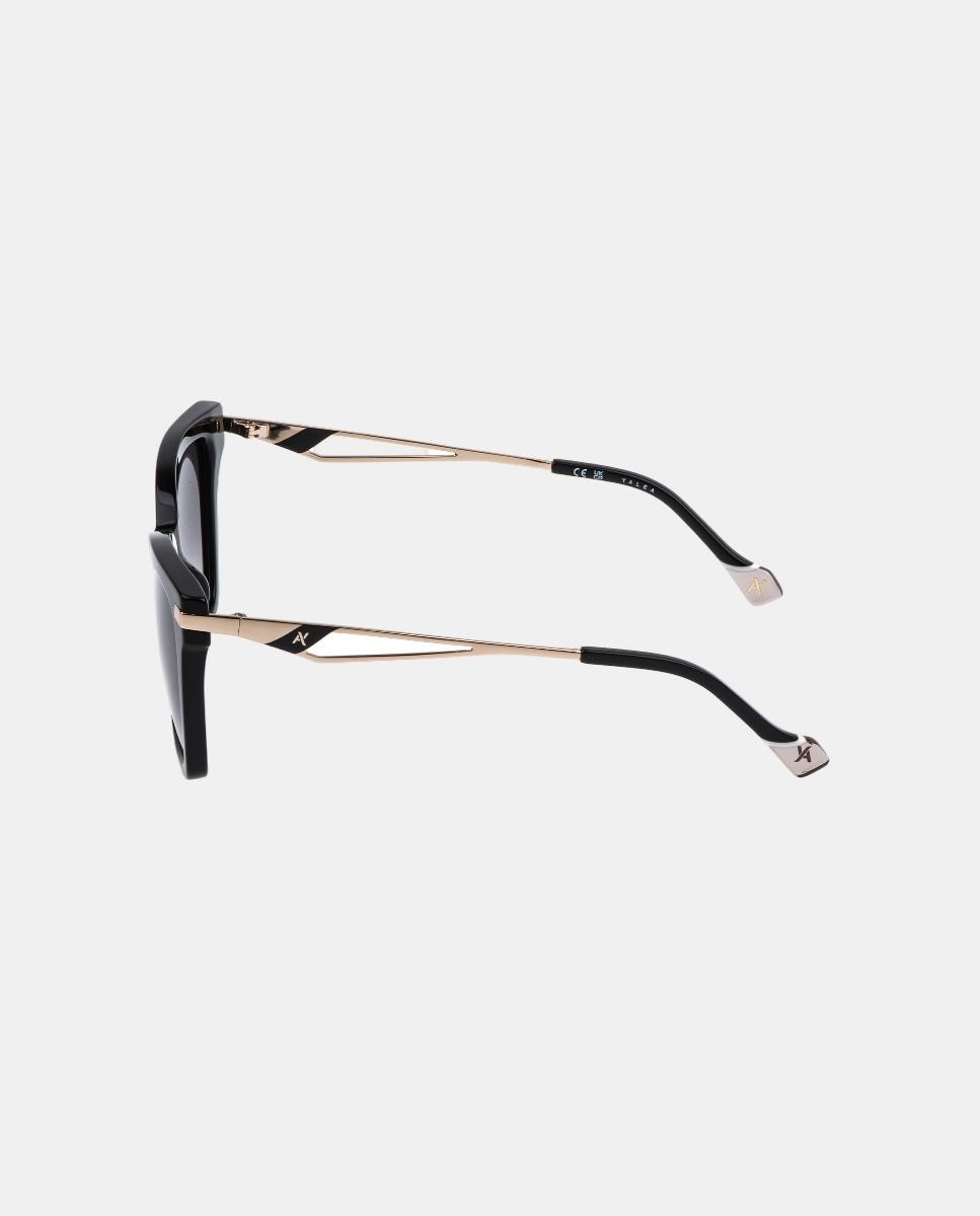 Imagen 2 de Gafa de sol de mujer cuadrada en acetato con lente degradada - Yalea - Negro Negro