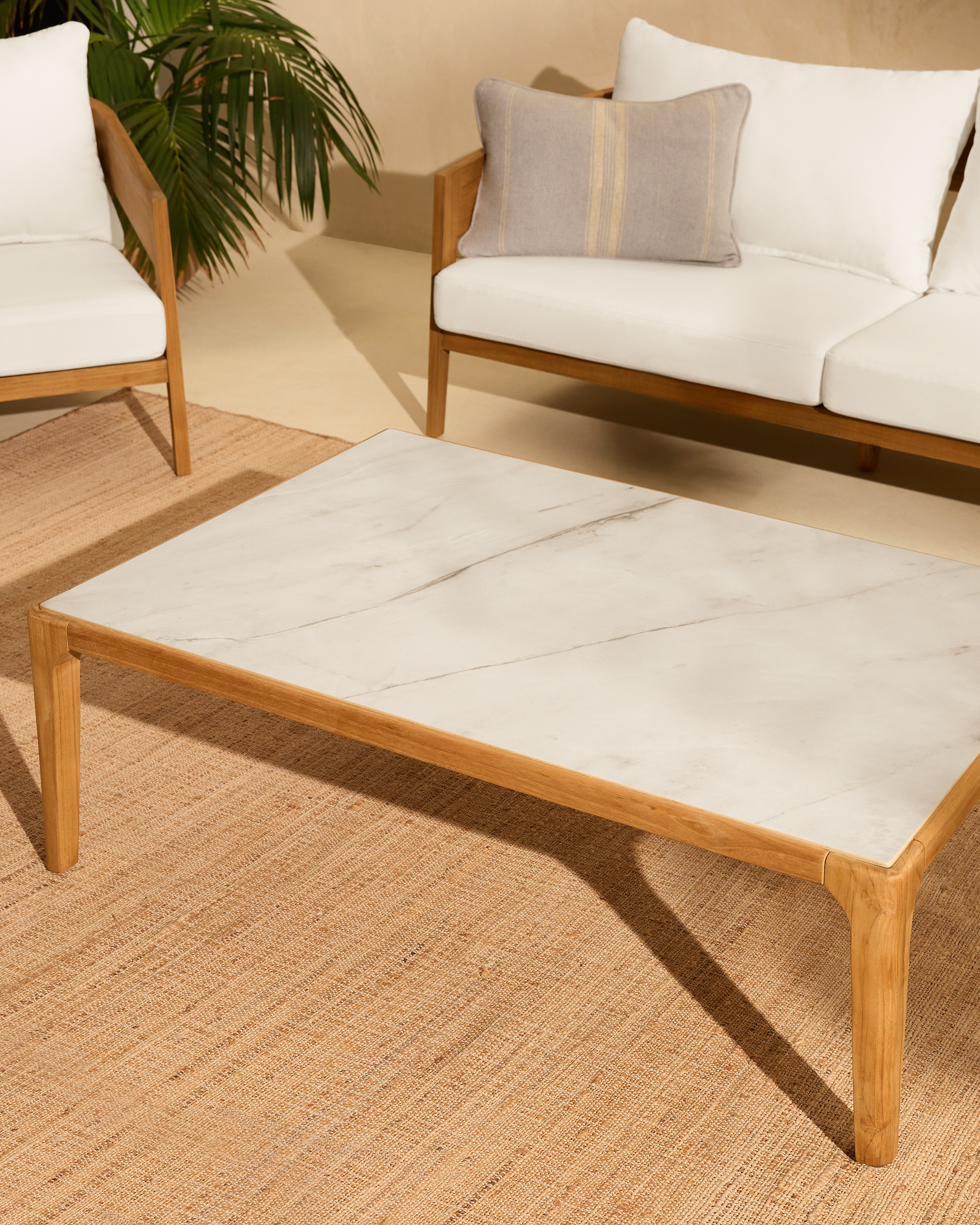 Imagen 0 de Mesa de centro de jardín de madera de teca Comporta (Reacondicionado Grado B)