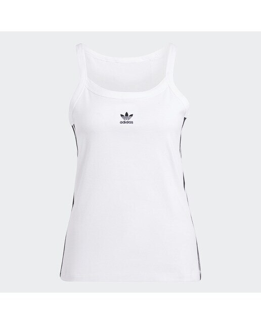T-shirt de mulher 3 faixas adidas Originals Branco-1