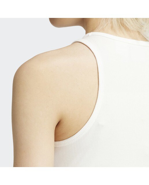 T-shirt de Mulher Essentials Rib Tank Top Branco-4