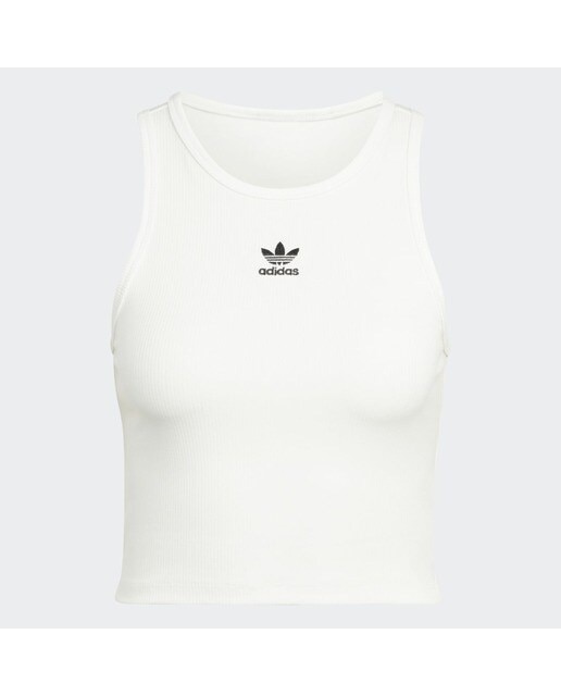 T-shirt de Mulher Essentials Rib Tank Top Branco-6
