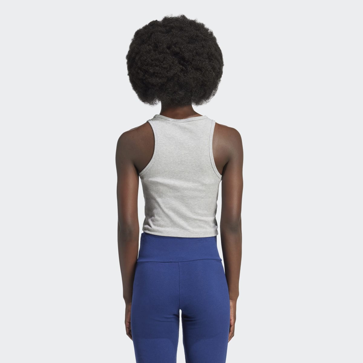 T-shirt sem Mangas de Mulher Essentials Ribbed Originals Cinzento-2