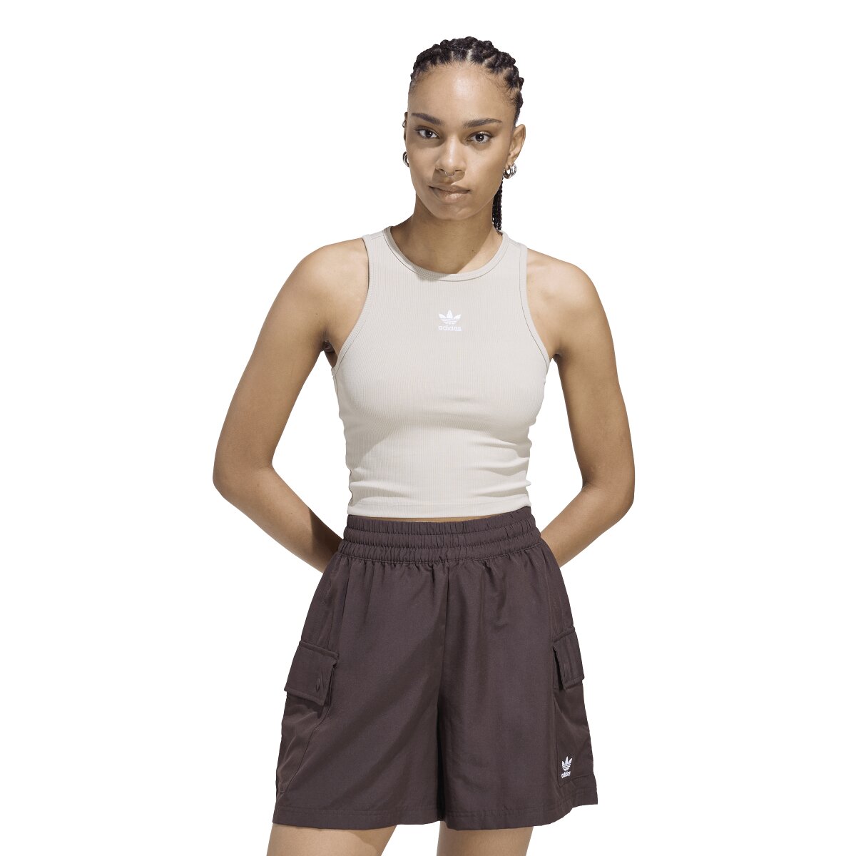 T-shirt de Mulher Trefoil Essentials Originals Bege-1