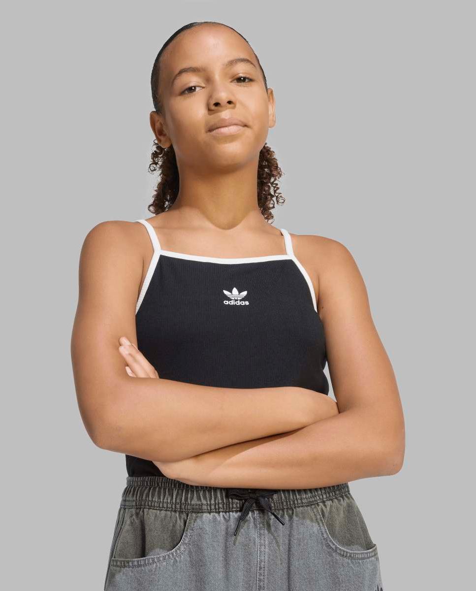 T-shirt de Menina Trefoil Essentials Originals Preto-4
