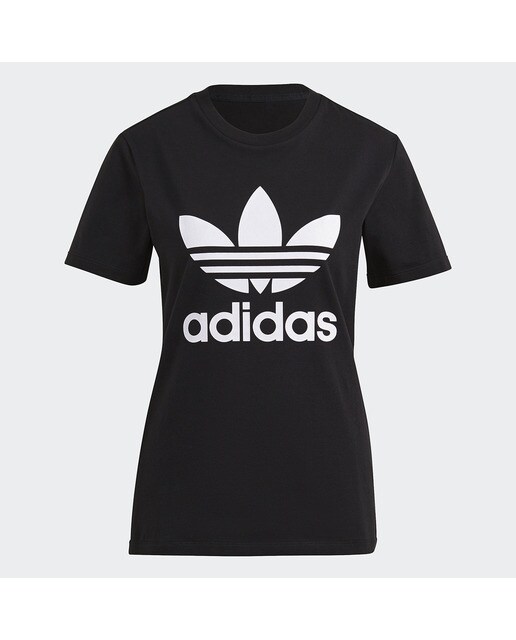 T-shirt de mulher Trefoil Adidas Originals Preto-1