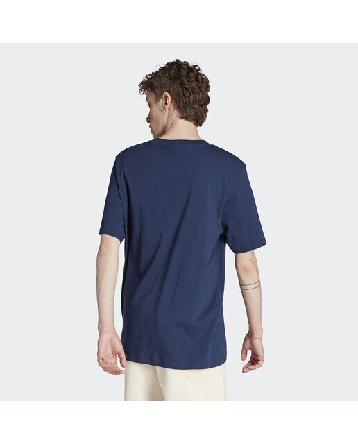 T-shirt de Homem Trefoil Essentials Originals Azul-marinho-2