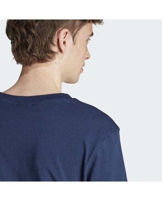 T-shirt de Homem Trefoil Essentials Originals Azul-marinho-3