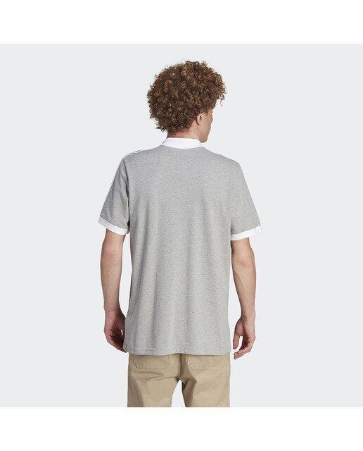 Polo de Homem Adicolor Classics 3 Faixas Originals Cinzento-2