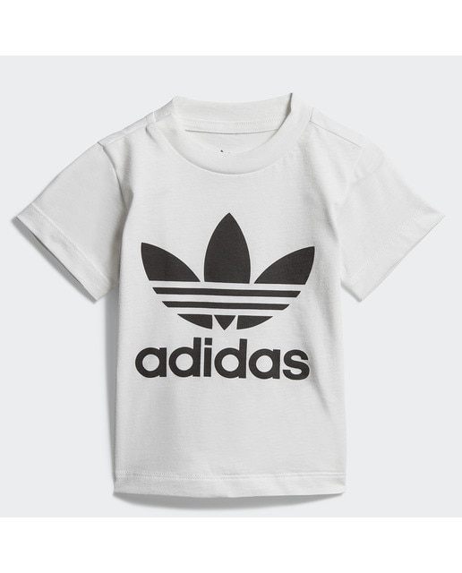 T-shirt de bebé/criança Trefoil adidas Originals Branco / Preto-1