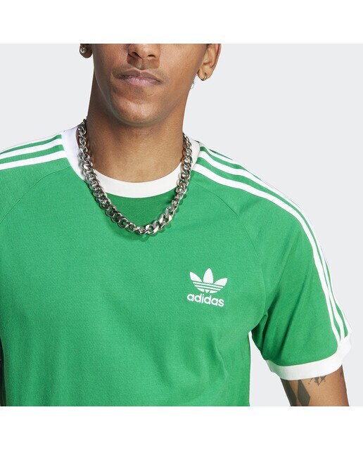 T-shirt de Homem Adicolor Classics 3 Faixas Verde-4