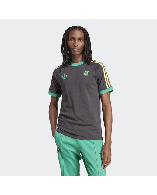 T-shirt de Homem Adicolor Jamaica 3 Faixas Originals Preto-1