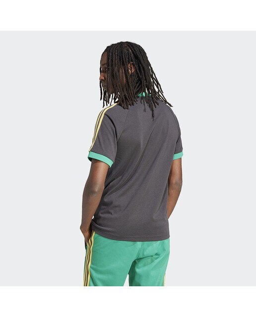T-shirt de Homem Adicolor Jamaica 3 Faixas Originals Preto-2
