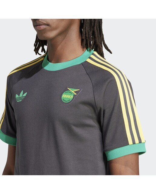 T-shirt de Homem Adicolor Jamaica 3 Faixas Originals Preto-4