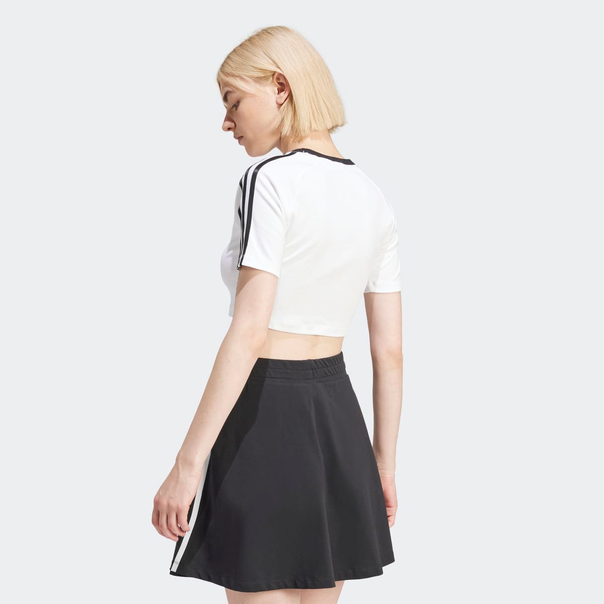 T-shirt de Mulher Baby 3 Faixas Originals Branco-2