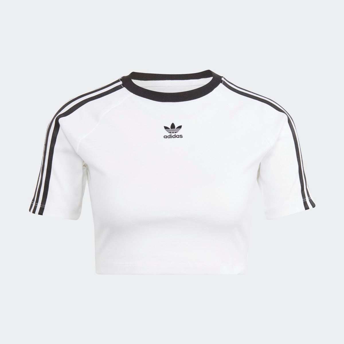 T-shirt de Mulher Baby 3 Faixas Originals Branco-7