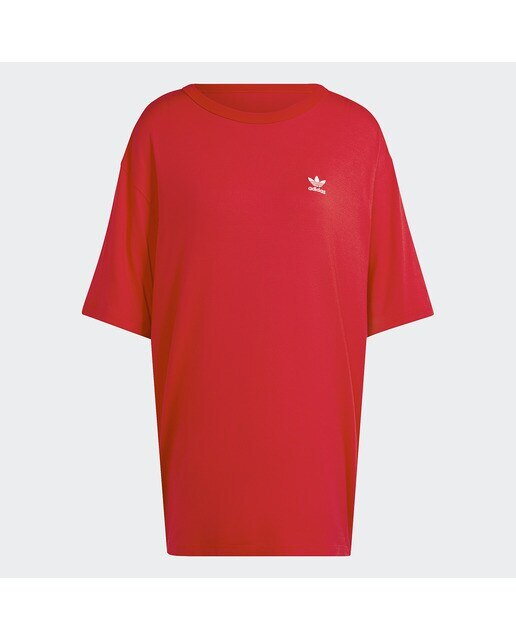 T-shirt de mulher Trefoil Adidas Originals Vermelho-5
