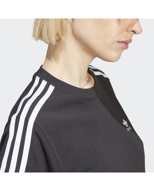 T-shirt de mulher 3 faixas adidas Originals Preto-3