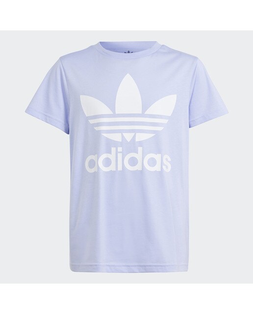 T-shirt de menino Trefoil Adidas Originals Violeta-1