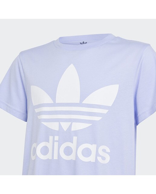 T-shirt de menino Trefoil Adidas Originals Violeta-4